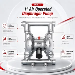 1 Inch 25mm Full 304 316 316L Stainless Steel Pneumatic Double Diaphragm Pump Fuel Oil Water Transfer Pumps