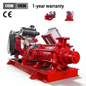 100 Meter High Lift Diesel Driven Mine Drainage Pump Fire Multi-Stage Pump