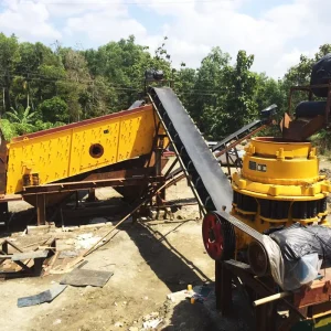 100 Tph Mobile Screen Plant Chrome Ore Crushing Tons Per Hour Rock Crusher