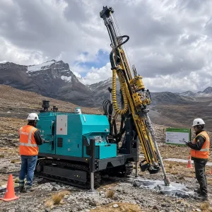 1000m Depth Full Hydraulic Diesel Crawler Diamond Core Drilling Rig Pump Gearbox for Gold Copper Mineral Exploration Projects