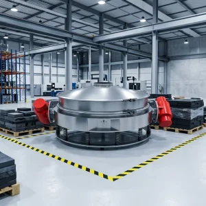 1000mm 1600mm 1800mm Automatic Sieves Circular Rotary Screen Big Round Compact Sieve Machine