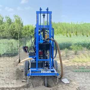 100m 180m Deep Portable Diesel Hydraulic Water Well Drilling Rig Borehole Water Well Drilling Machine with Electric Start