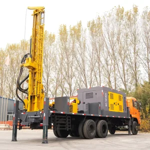 100m 300m 500meters Truck Mounted Borehole Drilling Machine For Water Well Bore Hole Drilling Rig with Air Compressor