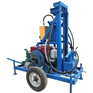 100m Tractor Mounted Diesel Water Drilling Rig Steel Plate Rock Borehole Pump Mini Small Portable Easy Operate 1