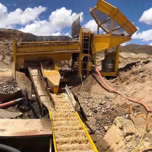 100tph Mobile Gold Diamond Gem Mine Washing Plant Engine Motor 100kw Power Small Scale Alluvial Rock Placer Mineral Ore Machine