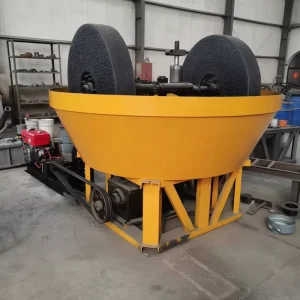 1100 Wet Pan Mill in Gold Processing Beneficiation Machinery Gold Silver Lead Diesel-powered