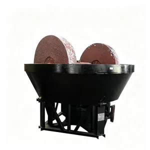 1200 Wet Pan Mill 2 Roller Manganese Steel Grinding Equipment for Rock Gold and Placer Gold Ore Mineral Processing