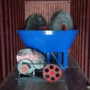 1200-type Three-wheel Gold Mill with Thickened Material for Mineral Processing and Gold Beneficiation