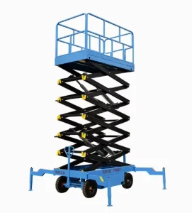 12m Electric Mobile Stainless Steel Hydraulic Cylinder Drive Platform 100kg Load Capacity Manual Control 4 Person