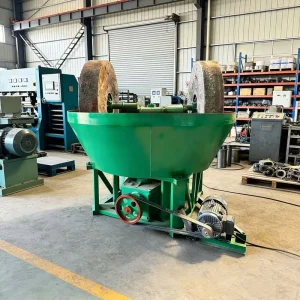 1300 Gold Wet Pan Mill with AC Motor & Gear High Efficiency Low Power High Capacity Grinding Equipment