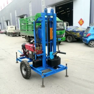 150m Deep Diesel Hydraulic Borehole Drilling Rigs Portable Mining Water Well Drilling Rig Machines