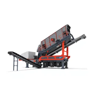 150tph Portable Mobile Vibrating Screening Machine with Motor Bearing for Ore Aggregate High Strength 3-Layer