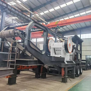 180-220t/h Wheel Type Mobile Screening and Crushing Machine Portable Jaw Crushing Plant Mining Mobile Quarry Jaw Crusher Machine