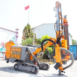 191KW Crawler Blasting Hole DTH Hydraulic Chain Drill Rig Diesel Engine Motor 100 120mm Drilling Diameter Max 20m Depth