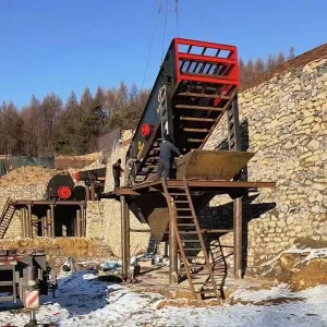 2 Layer Vibrating Screen High Efficiency Mining Quarry Stone Screening Machine with Pump & Engine Bearing Motor