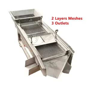 2 Outlet 3 Outlets 4 Outlets Kitty Cat Little Ore Sand Soil Compost Grain Coffee Beans Rice Fine Sieving Linear Vibrating Screen