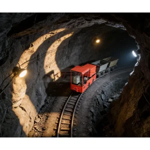 2.5 Tonne Narrow Gauge Diesel electric Locomotive with Motor & Gearbox for Mine Tunnel Transportation