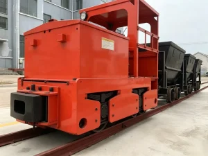 2.5T Small Underground Mining Locomotive Electric Motor Gearbox Ore Mining Trolley Metal Mine Tunnel Construction ISO