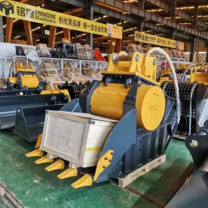 20 30 Ton Excavator Stone Concrete Rock Crusher Bucket PSD200 With 1 Year Warranty