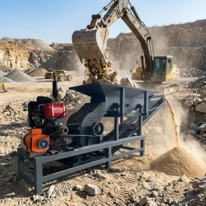 20-40Tons Portable Small Mobile Crusher for Stone Rock Coal Gold Ore Granite Pebble Hammer Crushing Machine