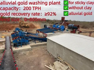 200 TPH Mali Alluvial Gold Processing Plant Turnkey Project
