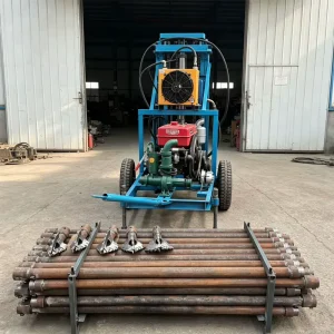 200m Deep Portable Crawler Hydraulic Rig Machine Small Water Well Drilling Rig