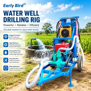 200m Portable Customizable Water Borehole Drilling Machine Water Well Drilling Rig for Underground Water Well Projects