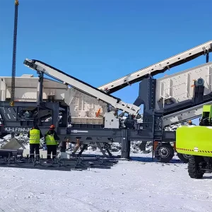 200t/h Wheel 3-in-1 Mobile Impact Crusher Construction Waste Basalt Concrete Recycling Crushing Equipment