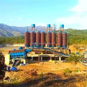 200tpd Gold Ore Tailings Gravity Separation Spiral Chute Separator with Pump CE ISO Certified