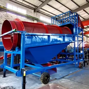 200tph High Productivity Gold Mining Trommel Screen with Motor and Bearing Full Set Alluvial Sand Processing Plant