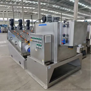 202 Model Screw Sludge Dewatering Machine Stainless Steel Sludge Dehydrator Machine Thickened Solid Liquid Separator
