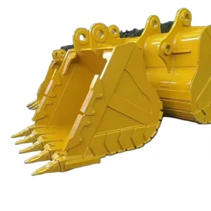 25-39 Ton Excavator Bucket 1050-1100mm Width 1.15-1.70cbm Heavy Duty 22-26mm Bottom Plate 6 Teeth Weathered Rock MN360 Material