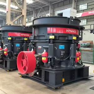 250 Tons Per Hour Multi-cylinder Hydraulic Cone Crusher HPM400 as Secondary Crusher in a Crushing Line