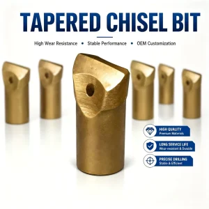 28 30 32 34 36 38 40 42mm Taper Chisel Bit Tungsten Carbide Forging Drilling Tool High Wear Resistant for Borehole Drilling Ore
