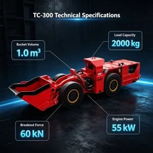 3.5 M3 Scooptram Loader TC 300 Mining Diesel 6 Ton LHD with Engine and Motor for Mine