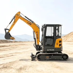 3.5 Ton Mini Digger Crawler Excavator for Engine High Efficiency Small Track Bagger Compact Machinery for Professional
