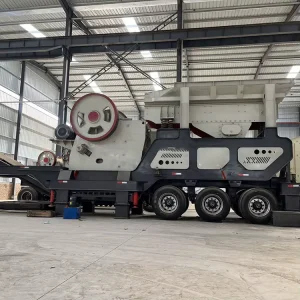 300 TPH Wheel Type Mobile Jaw Crusher for Granite Basalt River Stone Aggregate Crushing