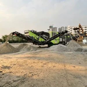 300TPH Heavy Duty Mobile Tracked Impact Crusher Station for Building Rubble Concrete Recycling