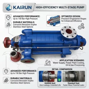 300m High Head Diesel Multistage Centrifugal Pump for Mining Industry Heavy Duty Drainage