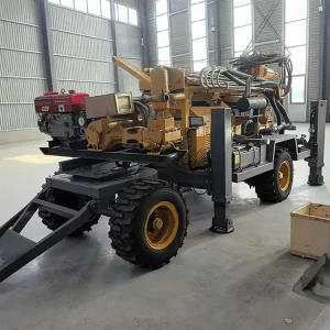 300m Water Wheel Drilling Machine Hydraulic Rotary DTH Hammer Pump 105 300mm Drilling Diameter Low Maintenance Cost
