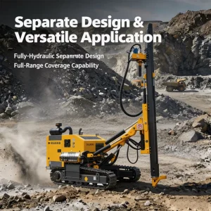 30m Mine Blasting Hole Mobile Crawler Mounted DTH Hydraulic Hard Rock Mining Drilling Rig Machine