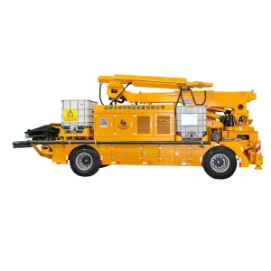 30m3 h Hydraulic Four Wheel Drive Mining Underground Construction Machinery Heavy Duty Wet Shotcrete Manipulator Pump Engine