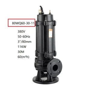 380V Non-Clogging Dirty Waste Water Drainage Sludge Centrifugal Submersible Cutter Grinder Mining Sewage Pump