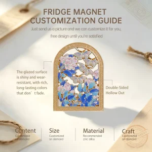 3D Tile Refrigerator Magnet and Custom Fridge Magnet Tourist Souvenir