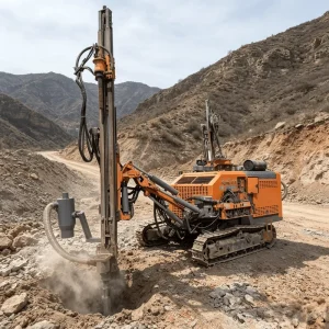 421T Crawler Blast Hole Drill Rig for Mining for Open Use with 15bar 12m3/min Air Compressor