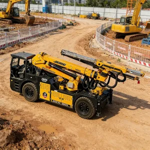 4WD Electric Drilling Rig with Motor High Productivity for Mine Blasting Max 4.5m Depth Low Maintenance Cost