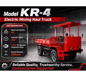 4t Electric Mini Dump Truck with Dump Bed Hydraulic Pumps 2m Capacity for Mining Applications