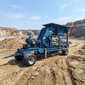 50Tons Mobile Double-stage Crusher for Gold Mining Granite Portable Stone Rock Breaker Machine No Clogging Sand Making Machine