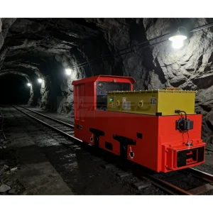 5T Battery Electric Underground Mine Locomotive Railway 90V 10km/h 600/762/900mm Gauge