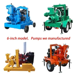 6 Inch High head Vacuum Dewatering Diesel Water Pump for Self Priming Agricultural Irrigation Drainage Work